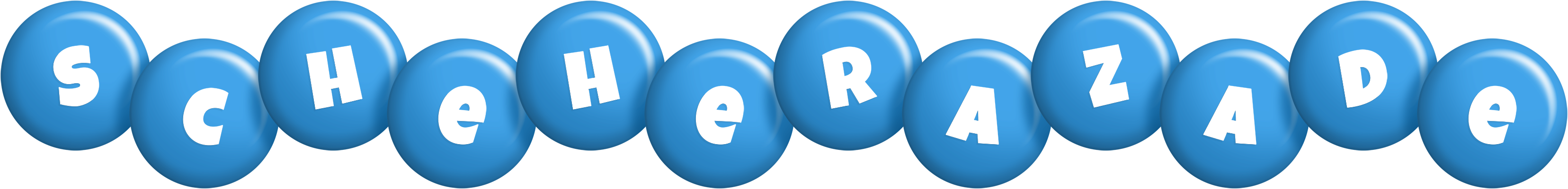 Scheherazade candy-blue logo