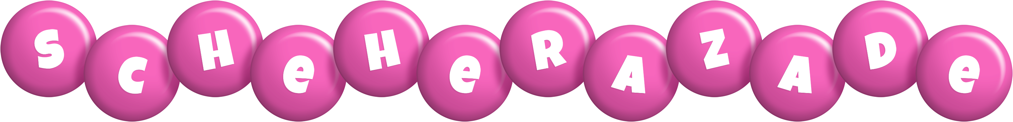 Scheherazade candy-pink logo