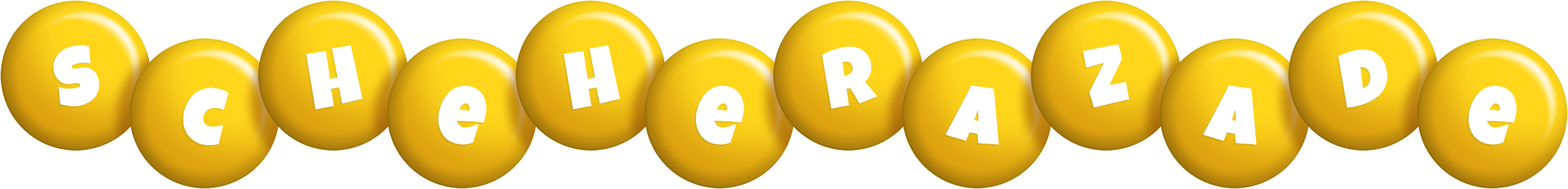 Scheherazade candy-yellow logo