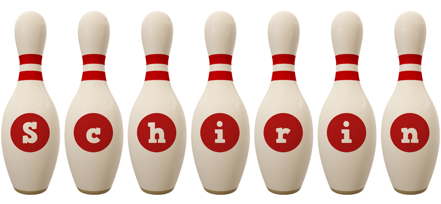 Schirin bowling-pin logo