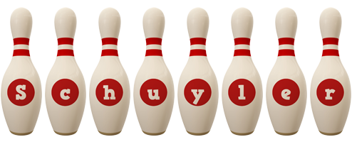 Schuyler bowling-pin logo