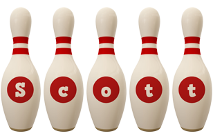 Scott bowling-pin logo