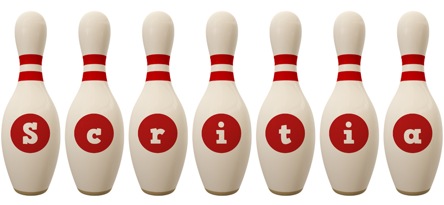 Scritia bowling-pin logo