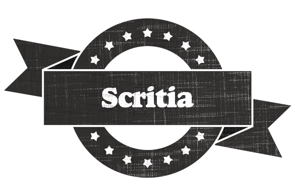 Scritia grunge logo