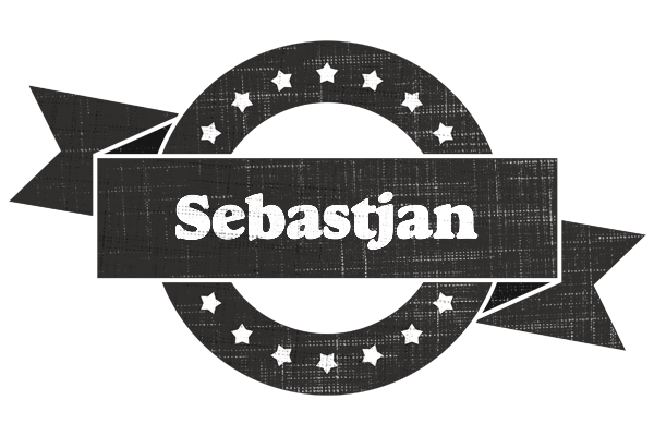 Sebastjan grunge logo