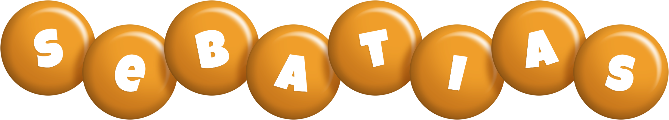 Sebatias candy-orange logo