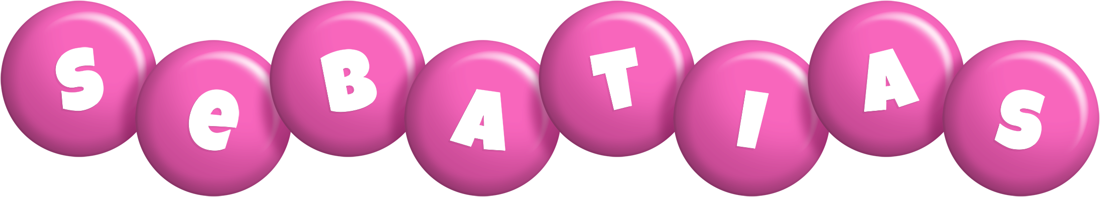 Sebatias candy-pink logo