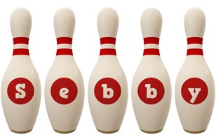 Sebby bowling-pin logo