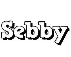 Sebby snowing logo