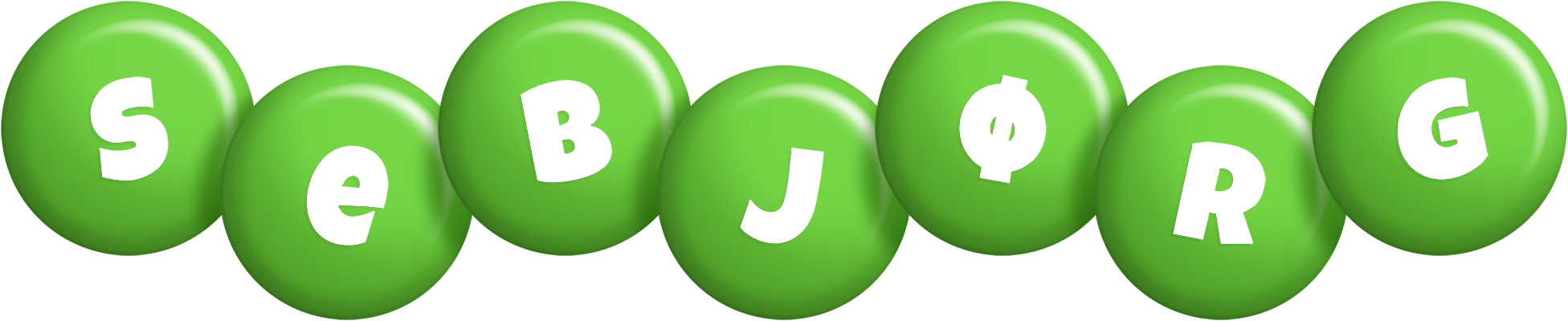 Sebjørg candy-green logo