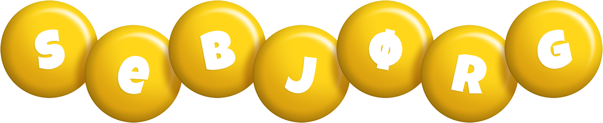 Sebjørg candy-yellow logo