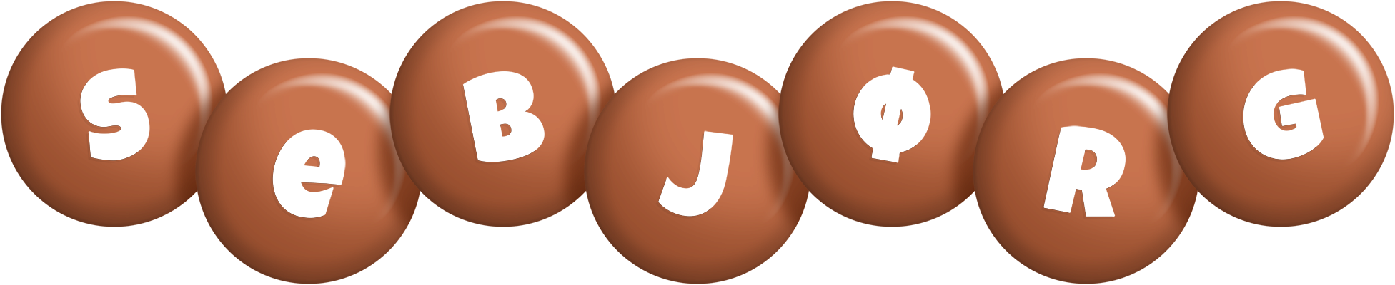 Sebjørg candy-brown logo