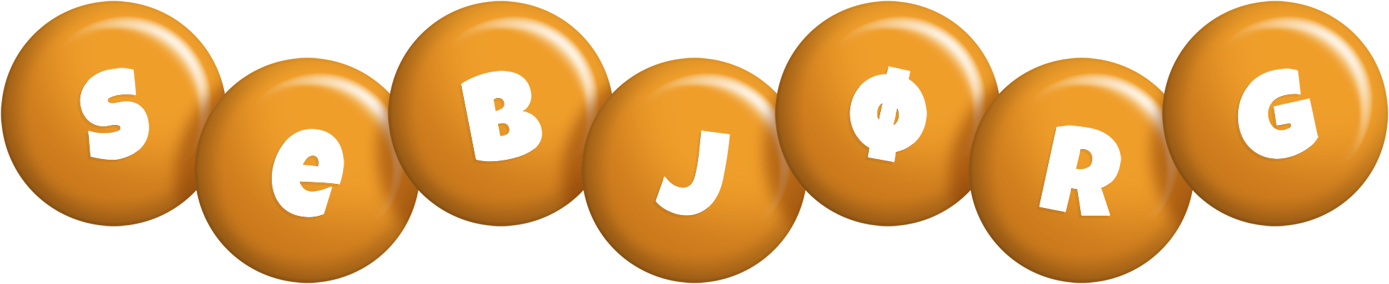 Sebjørg candy-orange logo