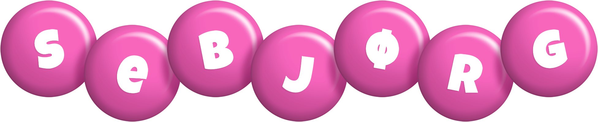 Sebjørg candy-pink logo