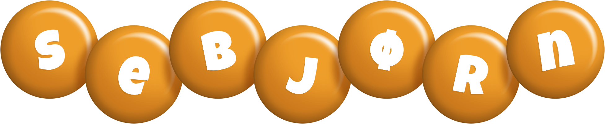 Sebjørn candy-orange logo