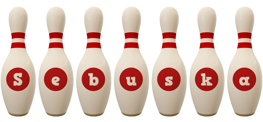 Sebuska bowling-pin logo