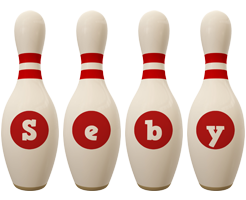 Seby bowling-pin logo