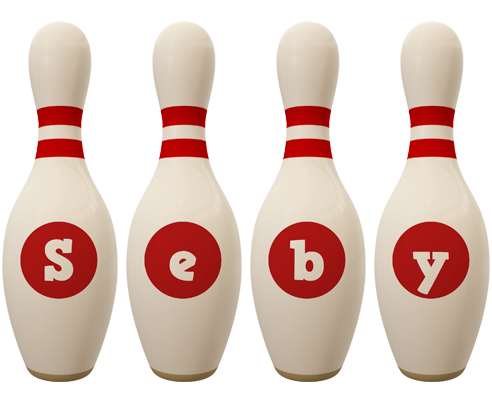 Seby bowling-pin logo