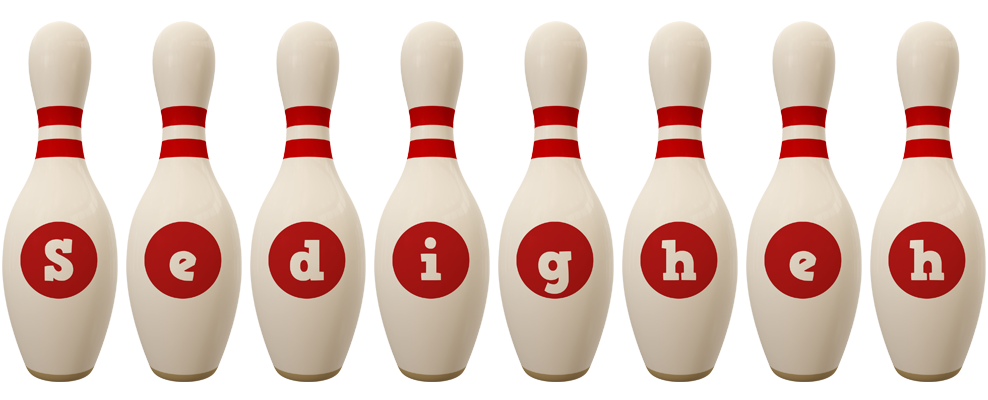Sedigheh bowling-pin logo