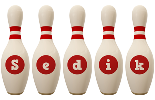 Sedik bowling-pin logo