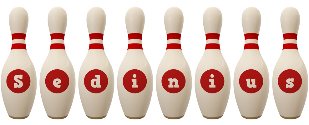 Sedinius bowling-pin logo