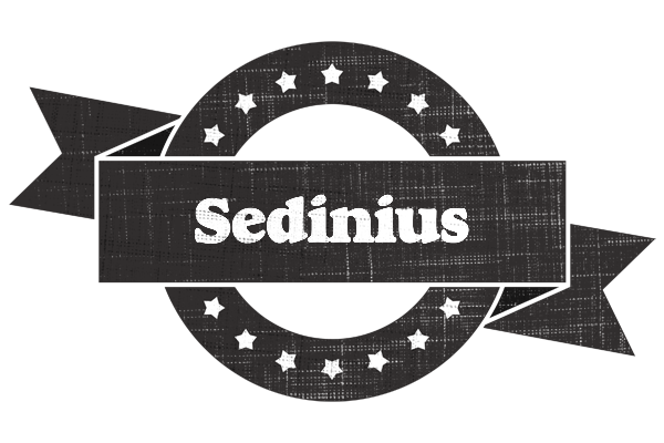 Sedinius grunge logo