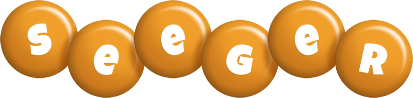 Seeger candy-orange logo