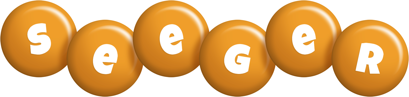Seeger candy-orange logo