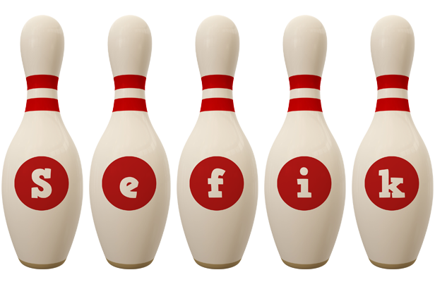Sefik bowling-pin logo