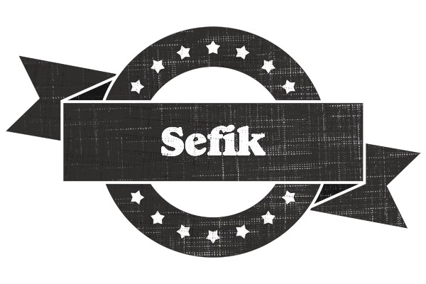Sefik grunge logo