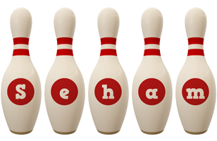 Seham bowling-pin logo