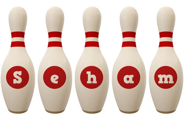 Seham bowling-pin logo