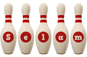 Selam bowling-pin logo