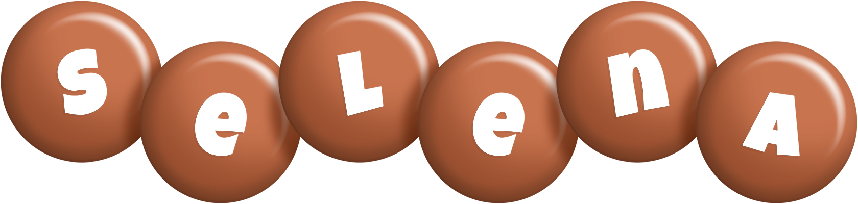 Selena candy-brown logo