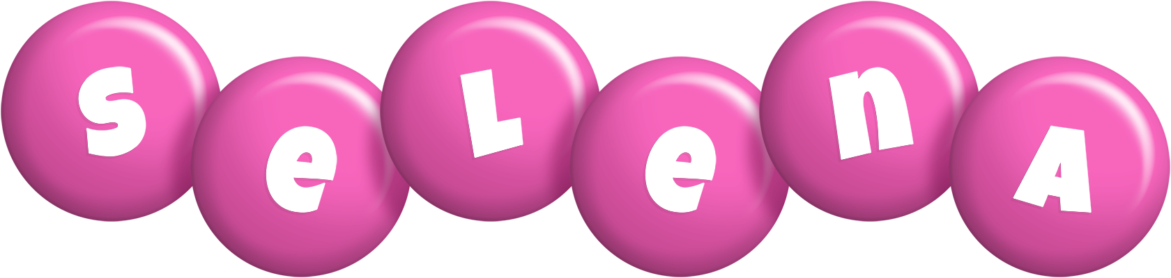 Selena candy-pink logo