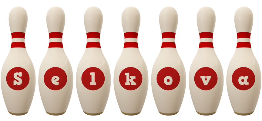 Selkova bowling-pin logo