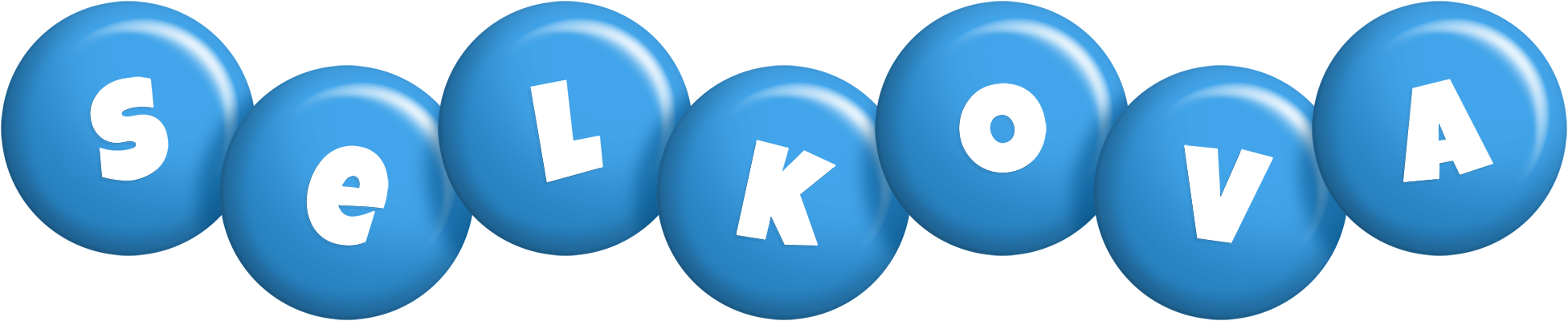 Selkova candy-blue logo