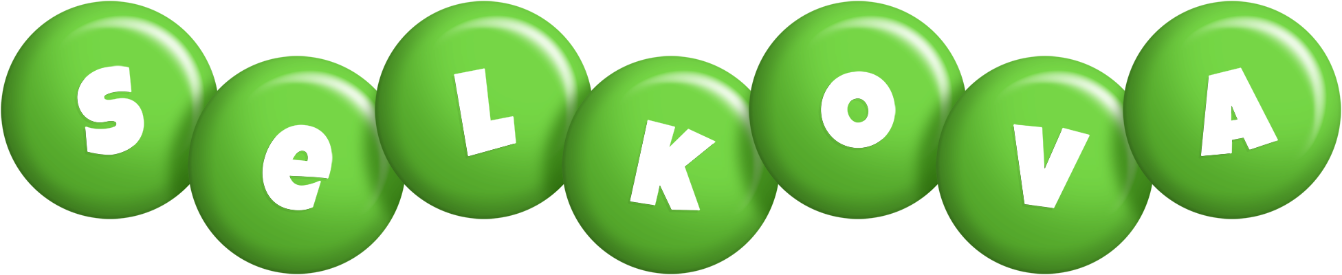 Selkova candy-green logo
