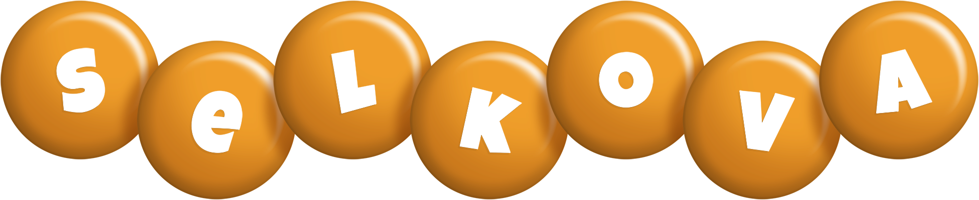 Selkova candy-orange logo