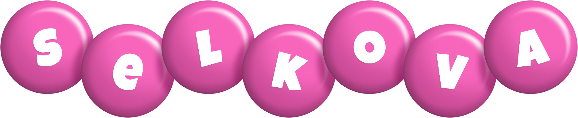 Selkova candy-pink logo