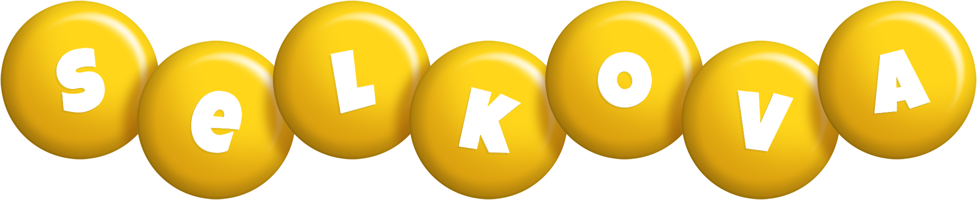 Selkova candy-yellow logo
