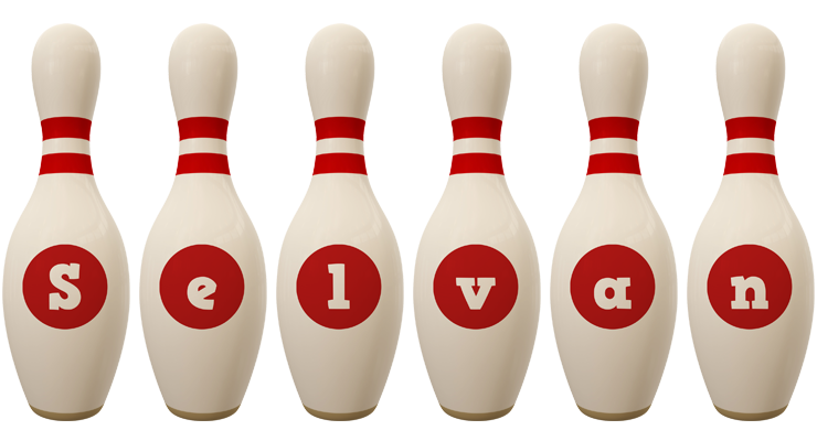 Selvan bowling-pin logo