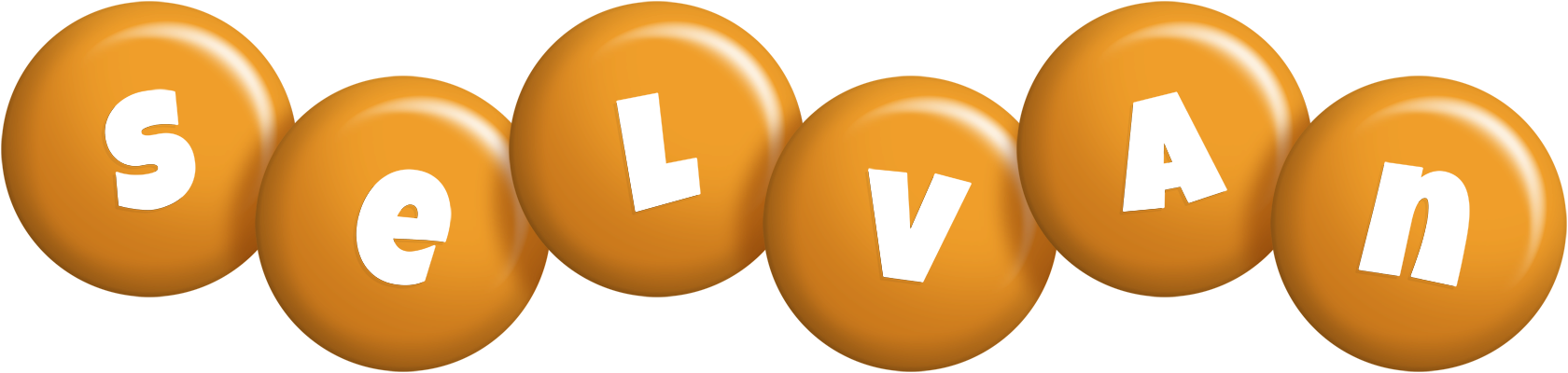 Selvan candy-orange logo