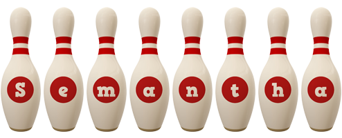 Semantha bowling-pin logo