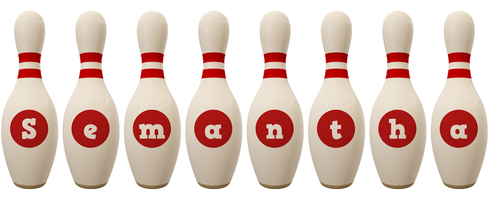 Semantha bowling-pin logo