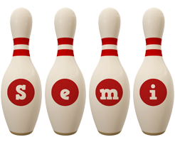 Semi bowling-pin logo