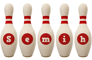 Semih bowling-pin logo