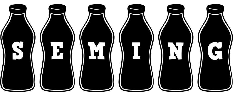 Seming bottle logo