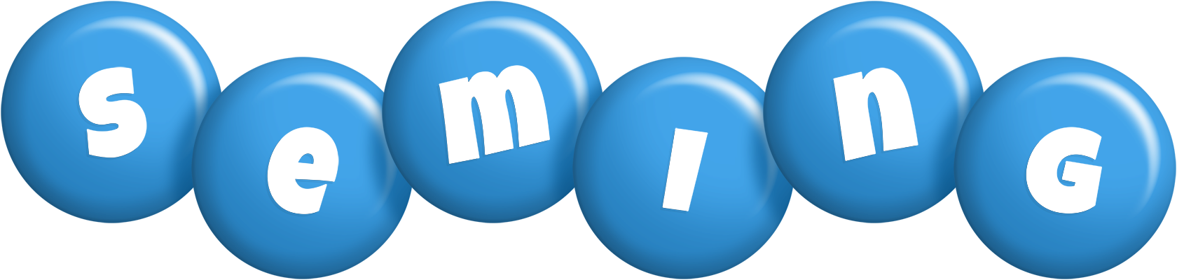 Seming candy-blue logo