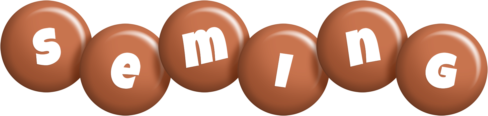 Seming candy-brown logo